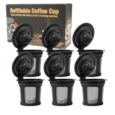 Refillable Coffee Filter Cup Reusable Coffee Pod Filled Capsule Compatible With Keurig 2.0 1.0 K Cup Coffee Makers Coffee Filter