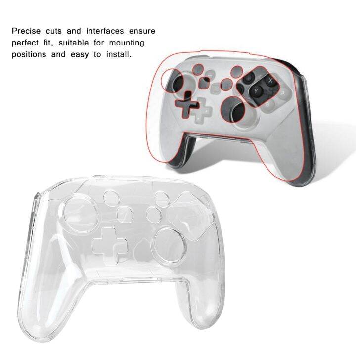 โปร่งใส-antiskid-shell-ป้องกันกรณีคริสตัล-gamepad-สำหรับ-switch-pro