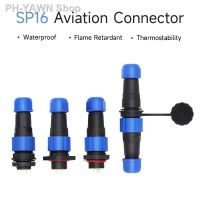 Aviation Connector SP16 SD16 IP68 Waterproof Male plug Female Socket panel Mounted Wire Cable Connector backnut docking flang