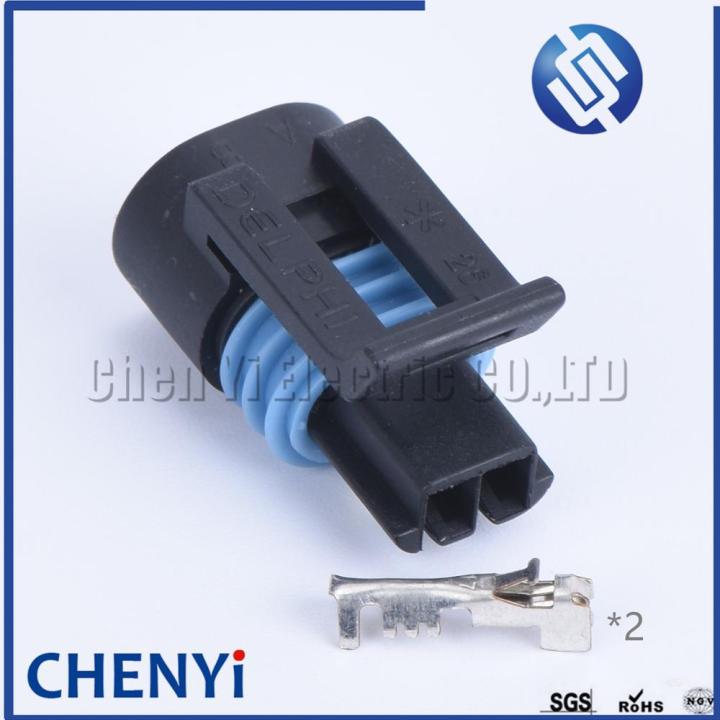 Hot Selling 5 Sets  2 Pin Water Temperature Sensor Plug Automobile Waterproof Connector For GM 12162197 12162195 12162193