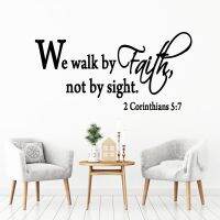 【cw】 walk by faith Vinyl Wall Stickers Wallpaper vinyl Decals Room Bedroom adesivi murali !