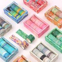 12 Roll/set Washi Paper Masking Tapes Adhesive Scrapbooking