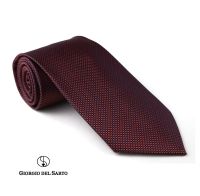 Giorgio Del Sarto Necktie Red with Fabric Texture เนคไทสีแดงมีเท็กเจอร์