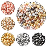 3 4 6 7 8 10 12mm 50-500pcs Gold color CCB Ball Beads Round Loose Bead For Making DIY Bracelet Necklace Wedding Jewelry Beads