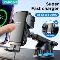 Joyroom Pemegang Efon 15W ไร้สาย Pengecas Kereta Cepat กันสั่นช่องแอร์แดชบอร์ดที่หมุนได้