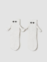 Cider Magnetic Holding Hands Eye Decor Crew Socks