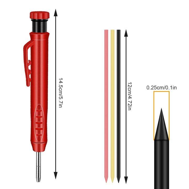 new-solid-carpenter-pencil-set-built-in-sharpener-with-6-refill-leads-deephole-pencil-marking-tool-kit-for-woodworking-architect