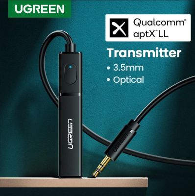 UGREEN Bluetooth Transmitter 5.0 TV Headphone PC PS4 aptX LL 3.5mm Aux SPDIF 3.5 Jack Optical Audio Music Bluetooth 5.0 Adapter