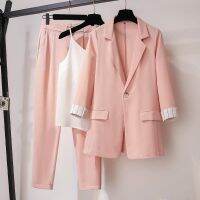 COD DSFGERRTYTRRE Large size womens clothing 200 jins fat girl spring suit womens casual suit jacket slim lady two-piece womens clothing