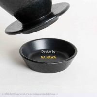 NA NAWA Ceramic Dripper Rest Bowl-Black Leather