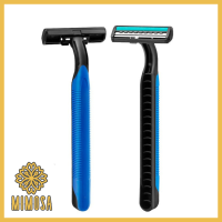 MIMOSA มีดโกน มีดโกนหนวด มีดโกนขน 2 ใบมีด ใช้แล้วทิ้ง (สุ่มสี) Disposal razor