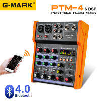 G-MARK PTM-4ผสมคอนโซลมิกซ์เสียงแผงดีเจพร้อมการ์ดเสียงUSB  48V Phantom Powerสำหรับบันทึกคอมพิวเตอร์ร้องเพลงWebcast Party