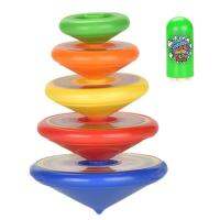 【DT】 4 Stack Spinning Tops Spinning Toy Colorful Top Ejection Toy Flashing Led Gyroscope Children Classic Toys For Easter Birthday  hot