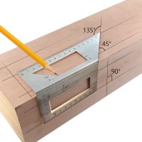 Aluminum Woodworking Scriber T Ruler Multifunction 45 / 90 Degree Square Angle straight Ruler Measuring draw Tool 1210