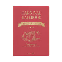 MIDORI Pocket Diary A6 Carnival 2024 (D22249006) / ไดอารี ปี 2024 ขนาด A6 ลายคาร์นิวัล แบรนด์ MIDORI จากประเทศญี่ปุ่น