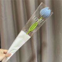 Glitter Star Shop 1 Piece Tulip Hand-woven Imitation Flower Table Decoration Garden Decoration Flowers