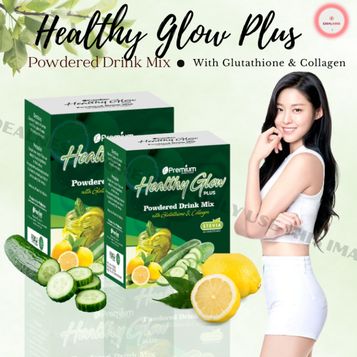Healthy Glow Powdered Drink Mix with Glutathione Lemon Powder plus slimming juice with