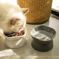 New Pet Food Bowl Cat Bowl Dog Bowl Pet Bowl Oblique Mouth High Foot Protection Cervical Vertebra Dog Dog Cat Pot Pet Products