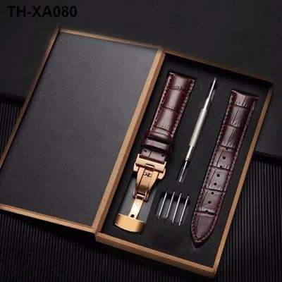 Table lead layer with bamboo grain leather watch strap double really hook watches accessories spot