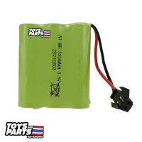 ถ่านชาร์จ Ni-MH 3.6V. 3500 mAh. เป็นขนาดถ่าน AA 3ก้อนแพ๊คเรียงกัน มีปลั๊กแบบ SM (สีดำ) ใช้กับของเล่นต่างๆ (ร้านในประเทศไทย)