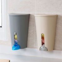 Plastic Bag Dispenser Kitchen Bags Storage Holder Household Wall Hanging Garbage Bag Box Kitchen Organizer