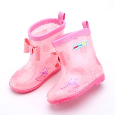 ❦ Children shoes light rain boots kindergarten baby boy girl school antiskid transparent general wholesale