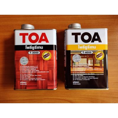 TOA ทีโอเอ โพลียูรีเทน ชนิดเงา สำหรับภายใน และภายนอก T3000 T4000 ทินเนอร์ เบอร์ 41 ขนาด 3.785 ลิตร