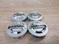 เช็ต4ชิ้น โลโก้วงล้อ Nissan สีเงิน 54mm {จัดส่งด่วน / COD} ตราสัญลักษณ์ศูนย์ล้อรถยนต์