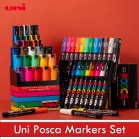 New Uni Posca PC- 1M Set Acrylic Marker Plumones Colores Graffiti Painting DIY Drawing Pen Poster Art Birthday Gift Children