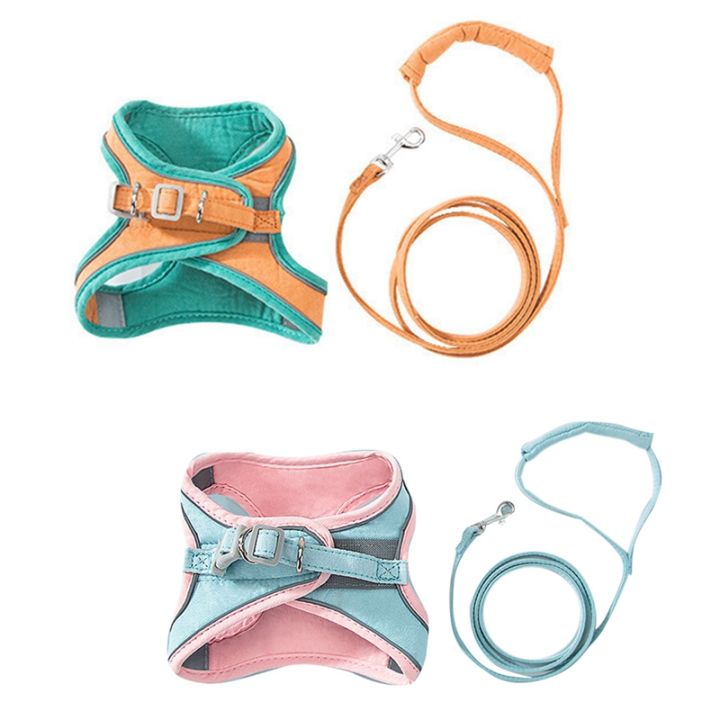 training-walking-leads-for-small-cats-dogs-floral-print-harness-collar-adjust-leashes-set