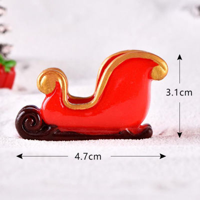 Rayua เครื่องประดับหิมะขนาดเล็ก sleigh Micro ภูมิทัศน์หิมะตกแต่งคริสต์มาส