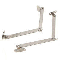 Movable Lift Up Support Silver Screws Lifter Bookcase Home Hardware 2pcs Stainless Steel Folding Pull Rod Useful