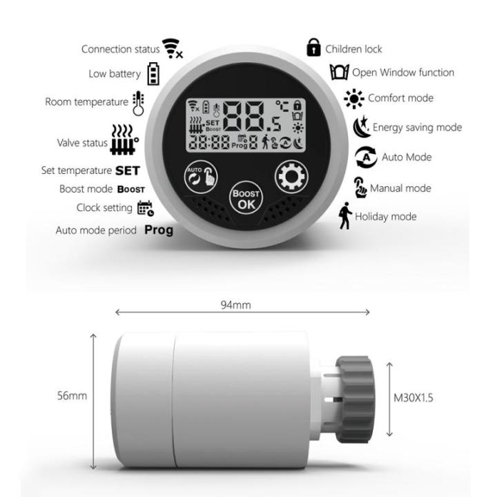 new-tuya-smart-thermostat-thermal-head-zigbee-radiator-valve-trv-programmable-thermovalve-temperature-controller-support-alexa