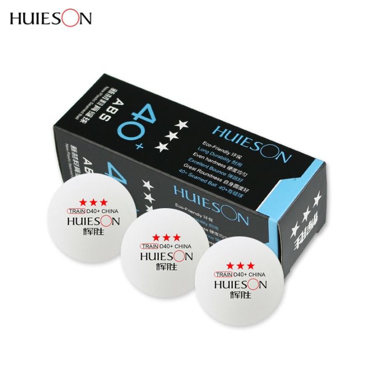 huieson-ไม้ปิงปอง3ชิ้น-แพ็ค-พลาสติกปิงปองลูกปิงปอง40-มม-วัสดุใหม่ดาว3ดาวอุปกรณ์เทนนิสลูกปิงปอง