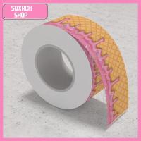 SQXRCH SHOP ไอศกรีมสำหรับไอศครีม สติกเกอร์เส้นขอบข่าว ขอบตัดขอบ กาวในตัว สติกเกอร์ดีไอวาย บ้านในบ้าน