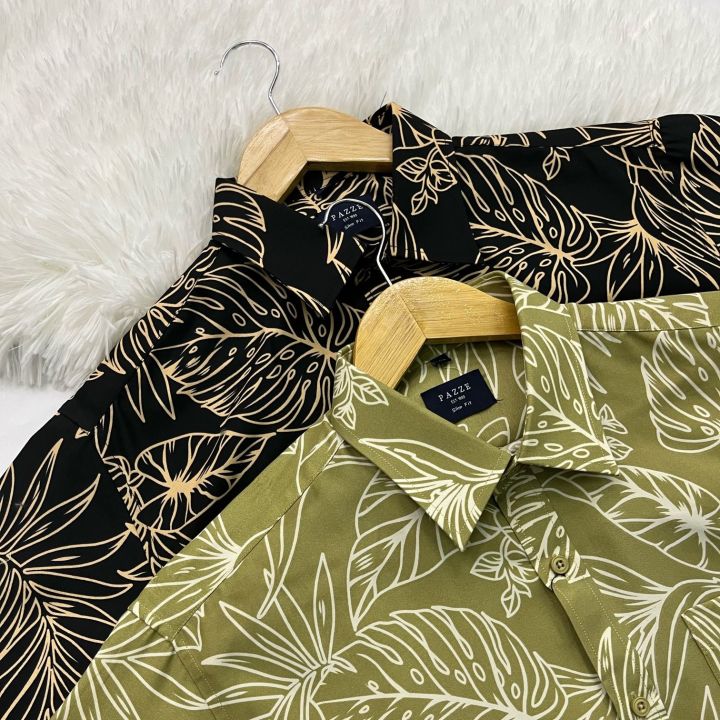 PAZZE Short Sleeve Baju Batik - Slim Fit | Lazada