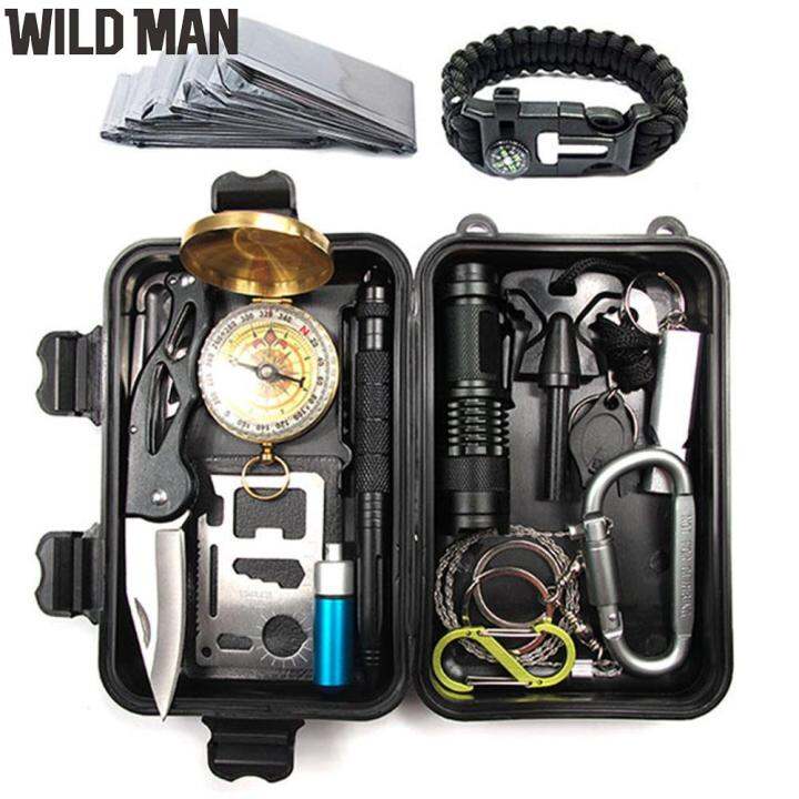 (Ready) A15 Travel Outdoor Survival Kit Set 15 in 1 First Aid SOS ...