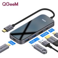 Qgeem Usb C ศูนย์กลางสำหรับ Macbook Pro Usb หลากหลายฮับ3.1ชนิด C อะแดปเตอร์ฮับ3.0 Hdmi Pd สำหรับ Pro Otg Splitter ชาร์จ Usb C Dock