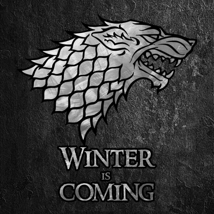 31cm x 22cm The Starks - Game Of Thrones Stark Logo Car Sticker Black ...