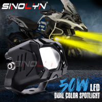 Sinolyn ไฟสปอร์ตไลท์ LED สำหรับขับรถ,เลนส์ไฟสำหรับรถออฟโรด4X4ไฟเสริม ATV SUV โคมไฟกลางแจ้ง6000K 3000K 12V 24V ปรับแต่ง