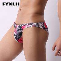 FYXLJJ New Mens Print Briefs Bikini Gay Underwear Men Sissy Lingerie Panty Mesh Breathable Ropa Interior Hombre Underpnat Cueca