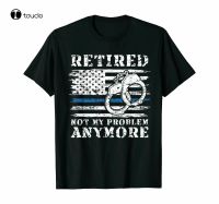 Retired Police Retirement Gift Funny Police Tshirts Cotton Trend Red Shirts For Gildan