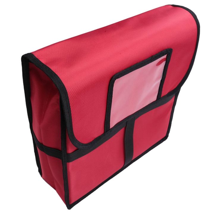 Insulated Pizza Delivery Bag, Red Nylon, 18