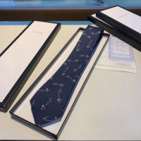 【 Gift Box Packaging 】 The 2023 new G family mens tie series showcases an elegant style, with a perfect combination of small flowers and twill webbing