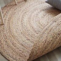 100 Straw Round Cars Rugs for Living Room Bedroom Bulrush Natural Reed Grass Rattan Car Tea Table Floor Mats Hand-