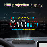 รถ Hud Head-Up Display การซิงโครไนซ์แบบเรียลไทม์ Speedometer Projector Windshield Intelligent System สำหรับ Tesla【fast】