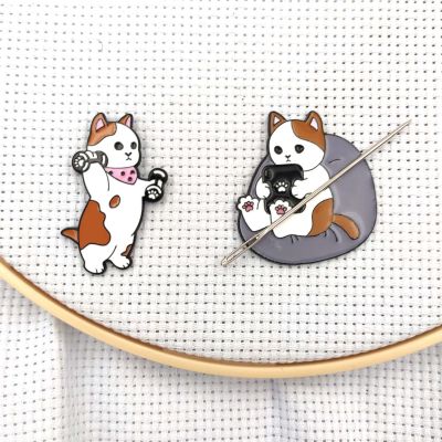 Needle Magnet Pin Holder Needle Minders Magnetic for Cross Stitch Cute Cat on Sofa Sewing Keeper Finder Embroidery Needle Nanny Needlework