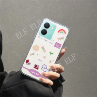 เคสโทรศัพท์รูปการ์ตูน2023สำหรับ VIVOY36 4G 5G น่ารักกระต่ายสีรุ้งเคสนิ่มโปร่งใส VIVO Y36 Y27 Y78 Y77 Y02T Y02A Y02 Y01 Y02S Y22 Y22S Y16 Y73 Y30 Y76 Y75 5G Y33S Y21 Y21T Y21A Y21S y15A Y15S ฝาครอบกันกระแทก Vivo Y27