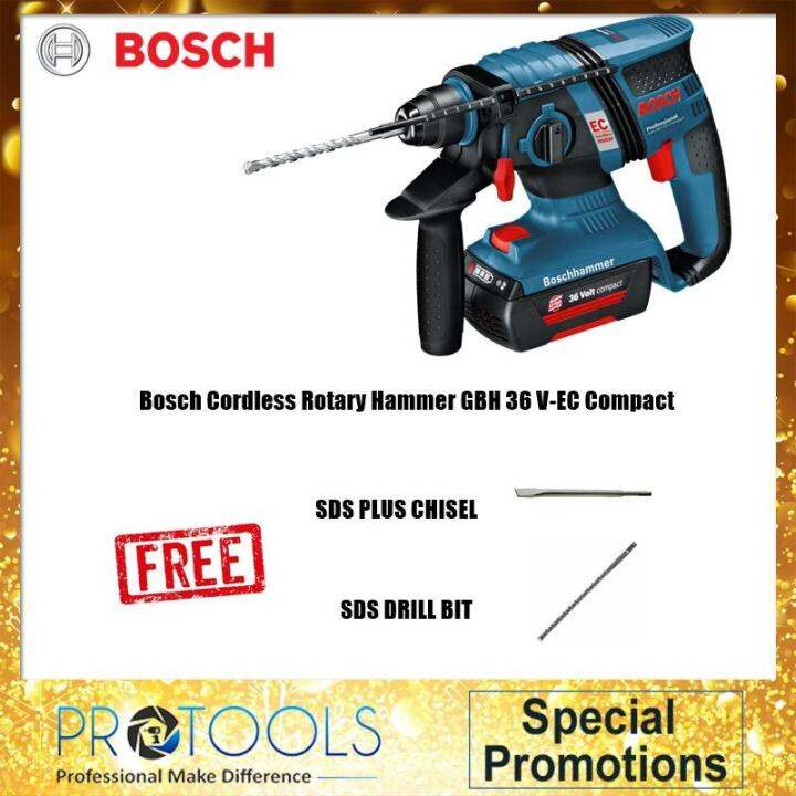 Bosch Cordless Rotary Hammer GBH 36 VEC Compact Lazada