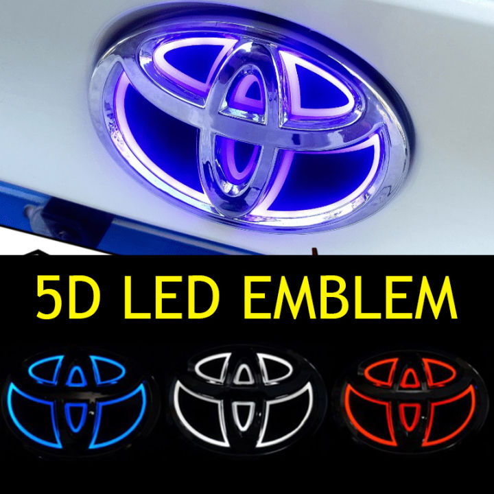 1piece 5D Car led logo lights badge sticker Rear Emblem Tail Lamp